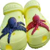 Plastic Octopus Shoes Charms - Articulated Octopus Charms for Girls & Boys