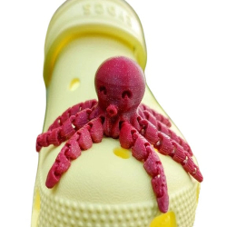 Plastic Octopus Shoes Charms - Articulated Octopus Charms for Girls & Boys