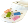 Rectangle Plastic Brick Block Shoes Charm - 4 Pcs  Block Charms for Shoes