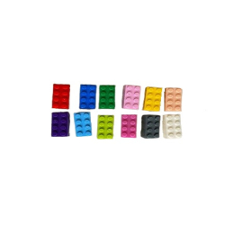Rectangle Plastic Brick Block Shoes Charm - 4 Pcs  Block Charms for Shoes