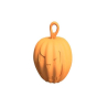Pumpkin Halloween Ornament Keychain - Spooky Jack O' Lantern Keychain Charms