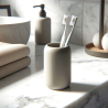 Modern Rounded Toothbrush Holder - Stylish Plastic Cup Organizer