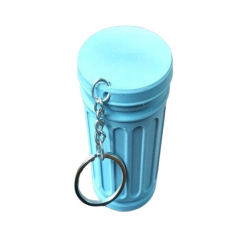 Mini Trashcan Keychain - Mini Trash Can Stash Keychain