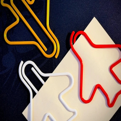 Giant Airplane Paper Clip - 5 Pcs Large Plastic Paper Clips in Multiple Colors
