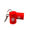 Biohazard Waste Barrel Keychain -  Durable Plastic Mini Barrel Keyring for Bags