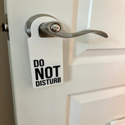 Hotel Style Door Sign - Plastic "Do Not Disturb" Door Sign for Home, Office, or Hotel Room