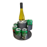 Plastic Can Dispenser with Ice Bowl - Keep Your Drinks Cool and Organized
