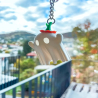 Cute Spooky Ghost with Pumpkin Hat Keychain - Adorable Halloween Accessory