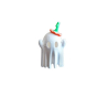 Cute Spooky Ghost with Pumpkin Hat Keychain - Adorable Halloween Accessory