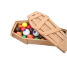 Realistic Halloween Mini Coffin Decoration - Plastic Coffin with Wooden Texture