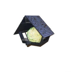 House-Shaped Bird Feeder - Durable Plastic Feeder for Outdoor Birds