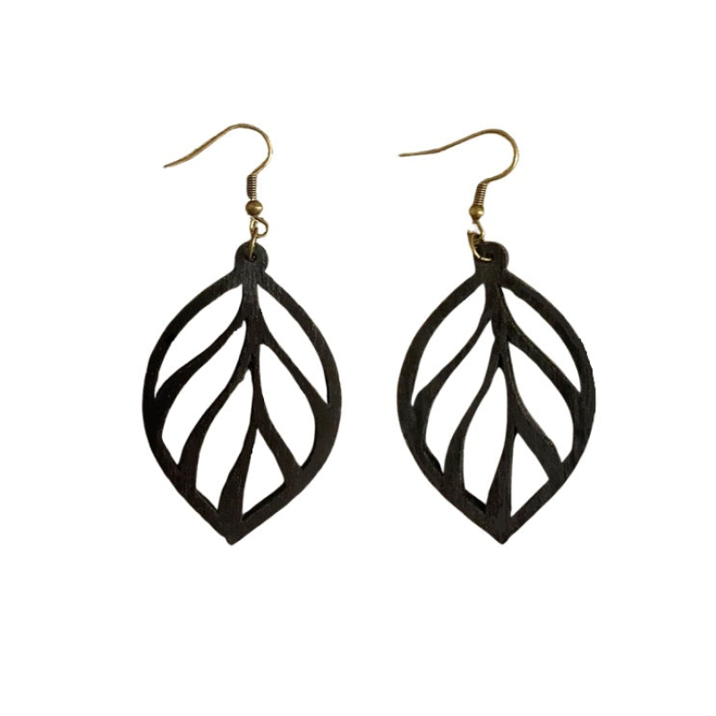 Leaf Earring Decor - Stylish Plastic Leaf Earring in Solid Colors