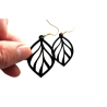 Leaf Earring Decor - Stylish Plastic Leaf Earring in Solid Colors