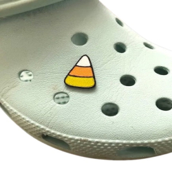 Halloween Shoe Charms – Set of 4 Fun Plastic Shoe Charms Ghost, Candy Corn