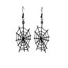 Elegant Spider Web Design Earrings – Lightweight Plastic Halloween