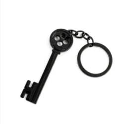 Coraline Key Shaped Keychain – Spooky Halloween Plastic Keychain for Bag pack