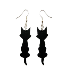 Skinny Cat Plastic Earrings...