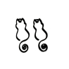 Halloween Chonky Cat Earrings –Cute Cat Earring for Cat Lovers - Plastic Earring