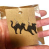Witchy Cat Earrings - Magical Spooky Halloween Plastic Cat Earrings