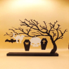Halloween Cat Coffin Earrings - Spooky Plastic Earrings with Cat Coffin Design