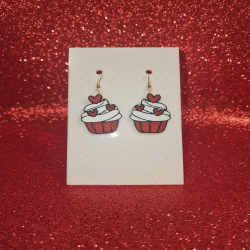 Valentine's Day Cupcake Earrings – Sweet, Playful, and Perfect for Celebrating