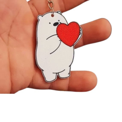 Baby Icy Bear Love Keychain...