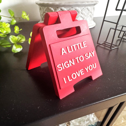 Miniature Sign I Love You -...