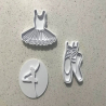 3 Pcs Ballerina Cookie Cutters and Stamps – Perfect for Dance-Themed Baking