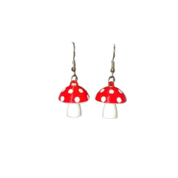 Tiny Mushroom Earrings –...