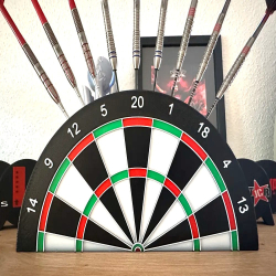 Darts Display Stand – Half Dartboard Design for Showcasing Darts Collection