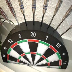 Darts Display Stand – Half Dartboard Design for Showcasing Darts Collection