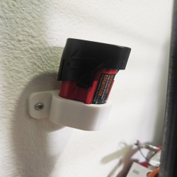M12 Battery Holder – Wall or Bench Mount Bracket for 12V Batteries