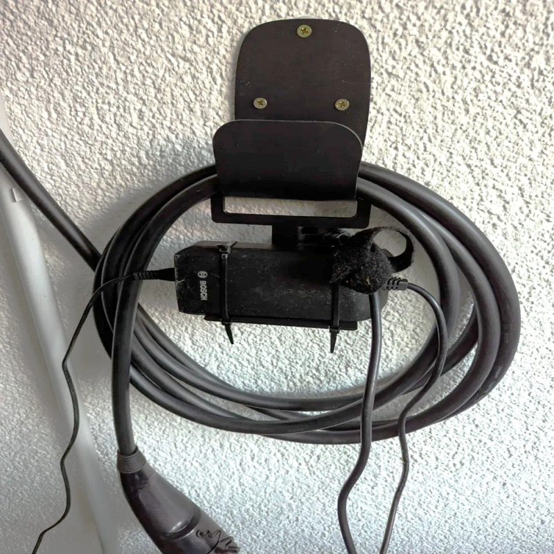 Wall Hanger for Standard Charger – Sturdy Plastic Mount - Black