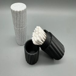 Cotton Swab Travel Case – Elegant Compact Screw-Lid Holder for Hygiene Use