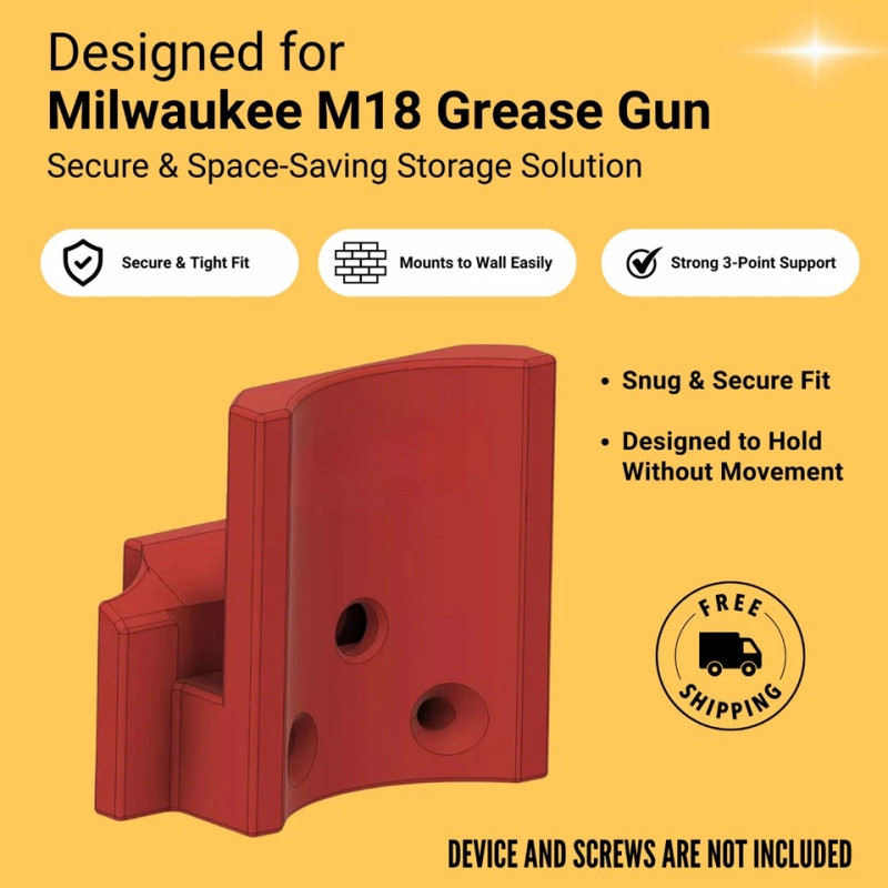 Wall Mount for M18 Grease Gun Wall Mount – Heavy-Duty Holder for Organized Storage