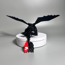 Flexi Toothless Dragon Figurine – Articulated Night Fury Multicolor Gift Toy