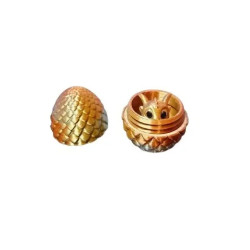 Golden Dragon Egg with Baby Dragon Inside – Mystical Fantasy Collectible -Gold