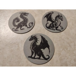 3-Piece Dragon Coaster Set...