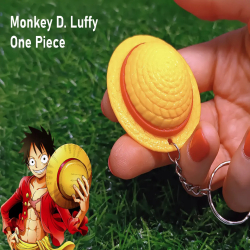 One Piece Hat Keychain Monkey D Luffy for Anime Lover