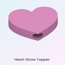 Heart Straw Topper 4 PCS...