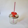 Heart Straw Topper 4 PCS Straw Charm, Heart Shaped Straw Buddy, Gift