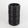 Tire Stack Pen Holder Plastic | Fun Office Table Desk Accessory - Black