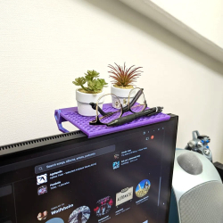 Adjustable Monitor Top Shelf - Fits any display for Devices, Router, Media Boxes