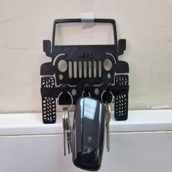 Jeep Wrangler Key Holder : Rugged and Stylish Key Organizer - Black